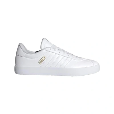 Image of adidas Men&#039;s VL Court 3.0 Shoes, Cloud White/Cloud White/Gold, 3.5 UK