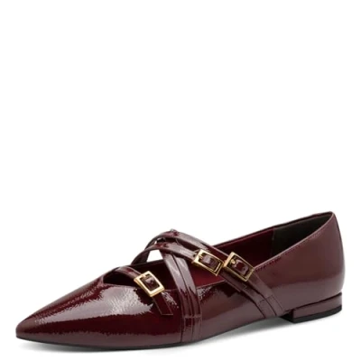 Image of Tamaris Ballet pumps, Women&#039;s, Size: 6.5, Merlot patent shoes