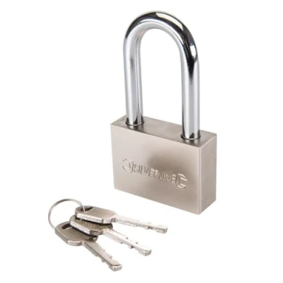 Image of Silverline Steel Padlock Long Shackle 60mm