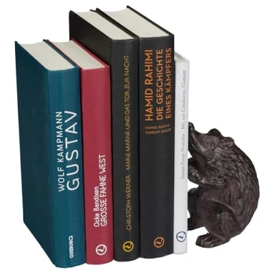 Image of Relaxdays Hedgehog Bookend, Cast Iron, Brown, 13 x 8.5 7.5cm
