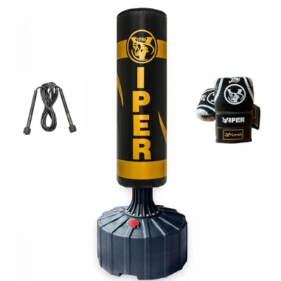 Image of Viper 6Ft Free Standing Boxing Punch Bag Set Adults Punching Heavy Duty Kick Gloves Fitness Training Gym