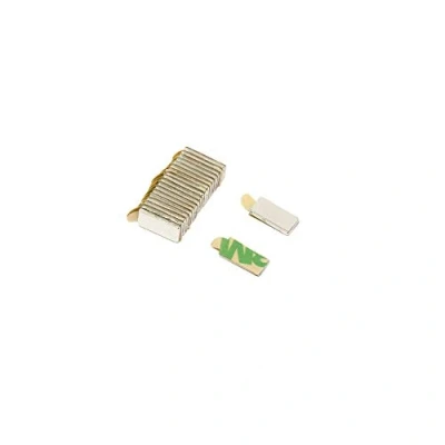 Image of Magnetastico® 40 pcs self adhesive neodymium magnets N52 rectangle 10x5x1 mm Strong with branded tape extra high force