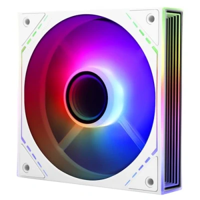 Image of Thermalright TL M12W S CPU Case Fan, 120mm Fan with ARGB Mirror Light Effect, 4pin PWM Silent Computer Cooler for Liquid and Air Cooler, Quiet PC Fan(White)