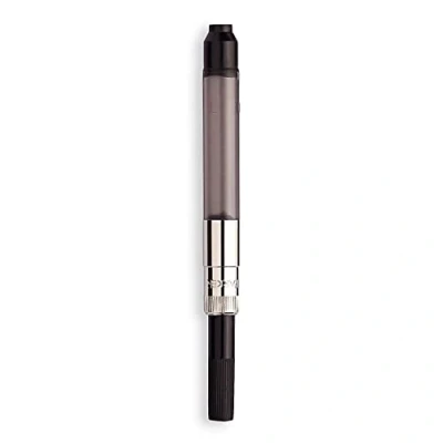 Image of Parker Deluxe Fountain Pen Ink Piston Converter Chrome Trim