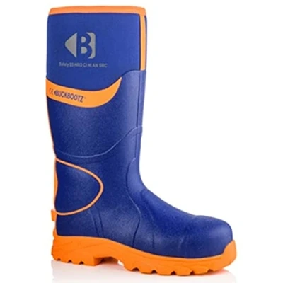 Image of Buckler Mens Safety S5 Waterproof Composite Toe Wellington Wellies Blue/Orange UK Shoe Size: 7 / EU 41