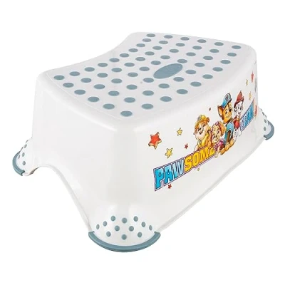 Image of keeeper Paw Patrol Step Stool, From Approx. 3 to 14 Years, Anti Slip Function, Tomek, White