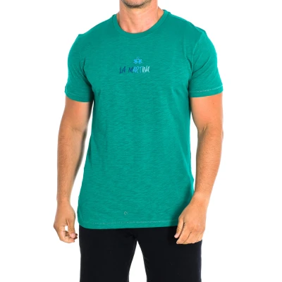 Image of La Martina Mens Short Sleeve T Shirt TMR600 JS259 Green Cotton Size X Large
