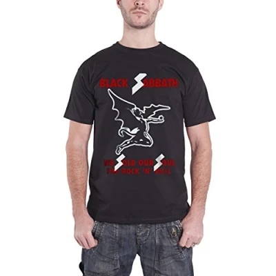 Image of Black Sabbath Sold Our Soul Demon Band Logo Official Mens New T Shirt