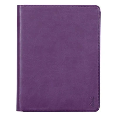 Image of RHODIA 168105C Purple Rhodiarama Portfolio Briefcase for A5 or A5+ Notepads and Notebooks Dimensions Closed 19.5x25.5 cm Pocket Tablet Premium Faux Leather