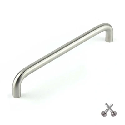 Image of D Bow Kitchen Cabinet Door Handle, Cupboard Drawer Bedroom Furniture Handles Stainless Steel 288mm