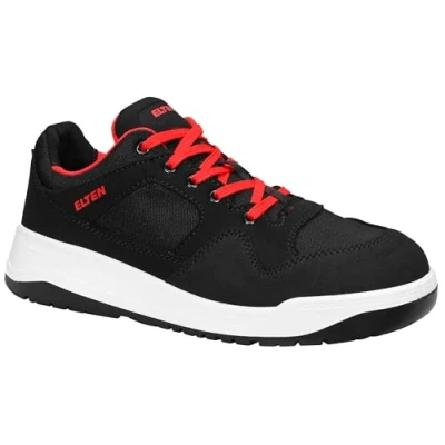 Image of Elten Maverick Black Low Esd S3, Unisex Adults’ Safety Trainers, (Schwarz 1), 12 UK (47 EU)