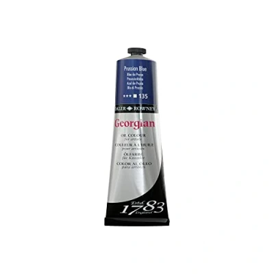 Image of Daler Rowney Georgian Oil Paint, Aluminium Tube, 7.61oz 225 ml, Prussian Blue