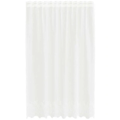 Image of Lace Curtain with Curtains White 150 x 180 cm Polyester Vidaxl