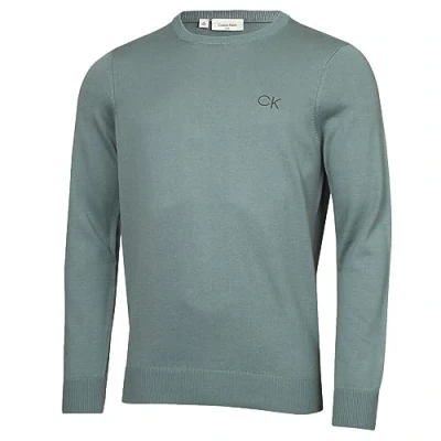 Image of Calvin Klein Mens Round Neck Golf Sweater Sage XXXL