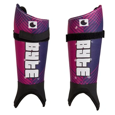 Image of BYTE ZT SUBLIMATED HOCKEY SHINGUARDS PURPLE NAVY (SMALL)