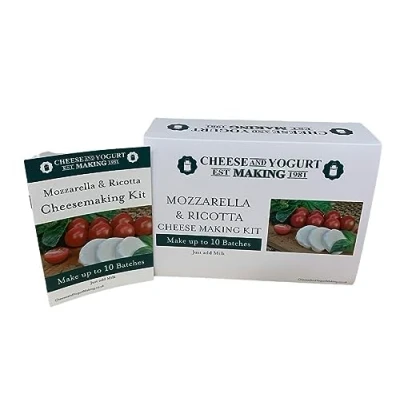 Image of Mozzarella &amp; Ricotta Cheesemaking kit Make your own fresh homemade cheese, vegetarian, complete just add milk