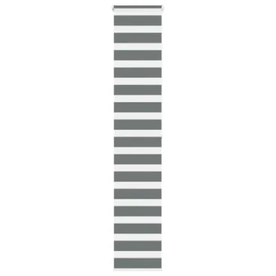 Image of vidaxl zebra roller blinds dark grey 50x200 cm polyester dual layer privacy shade