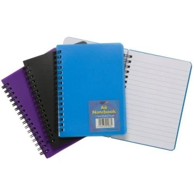 Image of Tiger A6 twinwire plastic cover feint ruled notebook x 1 single