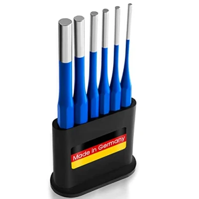 Image of S&amp;R Pin Punch Set/Drift Set/Made in Germany/Heavy Duty Chrome Vanadium Steel. Set of 6: 3 mm/4 mm/5 mm/6 mm/8 mm/10 mm