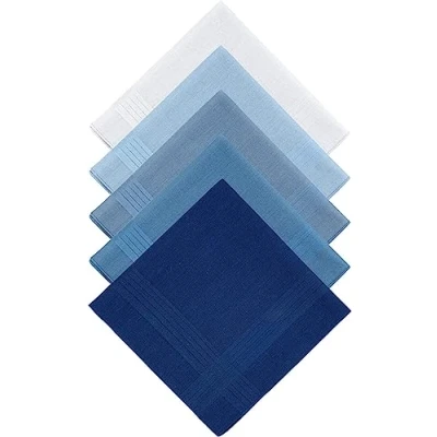 Image of ARG Men&#039;s Handkerchiefs,100% Soft Cotton Pocket Handkerchiefs Assorted Square Hankies (12 Pieces)