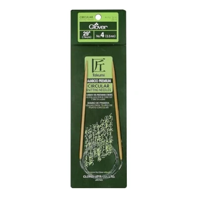 Image of Clover 3016/29 04 Takumi Bamboo Circular Knitting Needles 29 inch Size 4/3.5mm, Other, Multicoloured, 2.76 x 9.62 23.33 cm