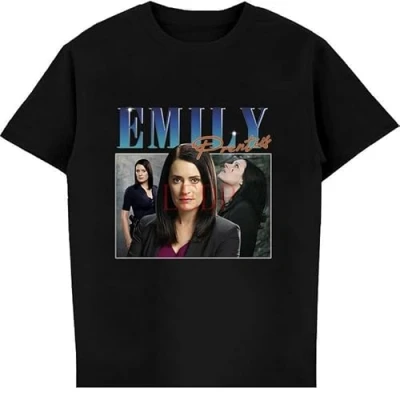 Image of Emily Prentiss Shirt Cool Fan Art t 90s Poster Design Retro Style 112 tee Black