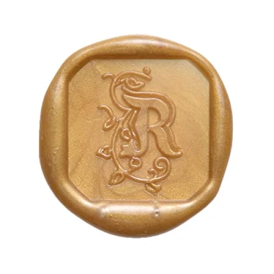 Image of Jacques Herbin 42018T A square seal, illuminated letter R for wax seal. French made