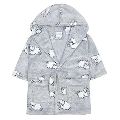 Image of undercover lingerie Baby Lamb Print Fleece Robe 18C634 0/6 Months