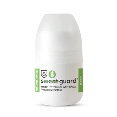 Image of Sweat GUARD® Hand Antiperspirant 50ml Roll On. Maximum Protection Anti For Sweaty Hands Stops Excessive Sweating. Hyperhidrosis Treatment Dry, Fresh Hands.