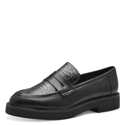 Image of MARCO TOZZI Women&#039;s Slipper 2 24302 41 Loafer, Black (Black Comb), 7.5 UK