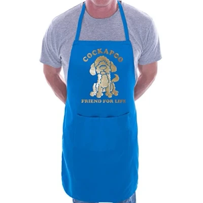 Image of Print4U Cockapoo Dog Lover Gift BBQ Cooking Funny Novelty Apron Blue