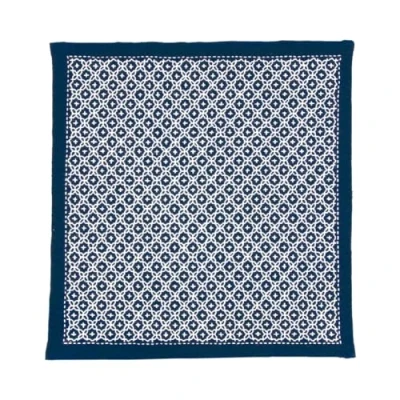 Image of olympus Thread Hitomezashi Sashiko Hana Fukin Jyuji Hanazashi Printed Fabric, Multi Colour