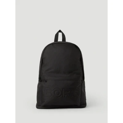 Image of Björn Borg Embossed Street Backpack Unisex Rucksack, Size: One Size, Black beauty