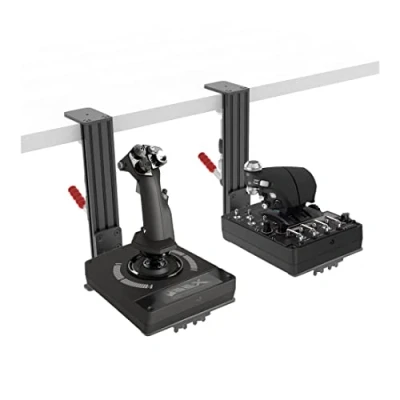 Image of Hikig 2 Pack Desk Mount Hotas Joystick Compatible With Logitech X52/X52 Pro/X56/X56 Rhino Hotas, Thrustmaster T. Flight Hotas/T.16000M FCS/TCA Officer Airbus Edition, VKB