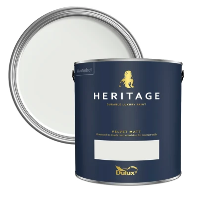 Image of Dulux Heritage Velvet Matt Paint, Panel White 2.5L