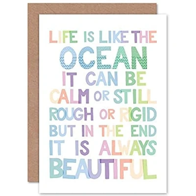 Image of Wee Blue Coo Ocean Always Beautiful Greetings Card