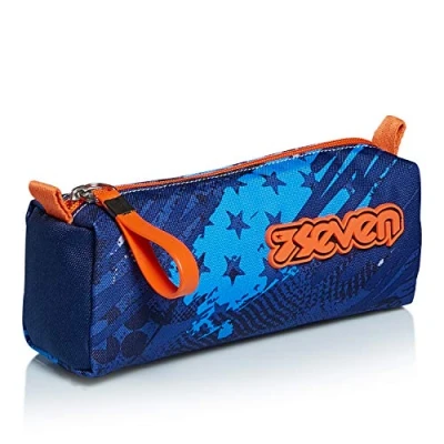 Image of Seven Pencil case Pen bag, multicolor, Box for Stationery, Pouch Teen Girls and Boys, Perfect School Supplies, blue, FLY STARS