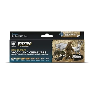 Image of Vallejo AV Wizkids Paint Set Woodland creatures, VAL80254