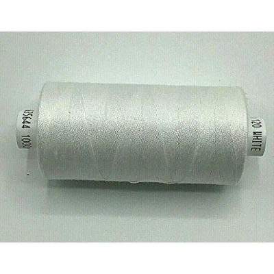 Image of White Coats Moon Sewing Machine Polyester Overlocking Thread Cotton 1000 Yard x 5 reels
