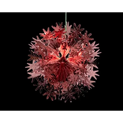 Image of Foil Garland Star Ball Christmas Hanging Decoration Wall Ceiling Xmas Deco (Rose Gold)