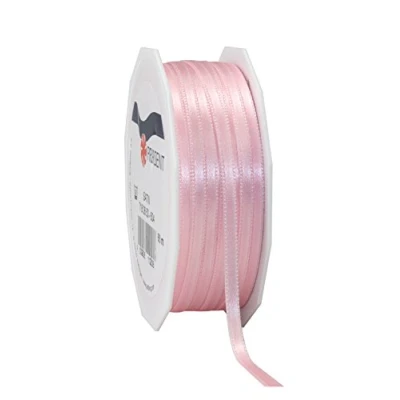 Image of C.E. Pattberg SATIN light pink gift ribbon, 55 yards for Wrapping Gifts, 0.24 inches width, Ribbon Decorating &amp; Crafting, Decorative every occasion