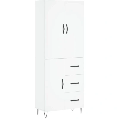 Image of vidaXL Highboard White 69.5x34x180 cm Engineered Wood