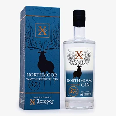 Image of Northmoor &#039;Navy Strength&#039; Gin 70cl &amp; Gift Box Exmoor Distillery