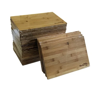 Image of Black Rock Grill Wooden Serving Boards Pack of 24 30 x 20 1.2cm, Compact Chopping Board, Bamboo Steak Platters (24)
