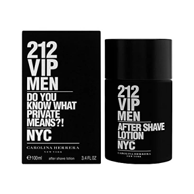 Image of Carolina Herrera 212 Vip Men After Shave Lotion Splash For Him, 100 ml