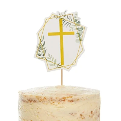Image of amscan 9915631 Botanical Cross Card CakeToppr