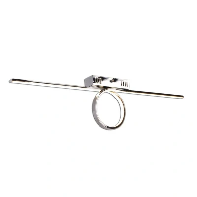 Image of Loop Integrated LED Semi Flush Ceiling Light Chrome 3000 3200K
