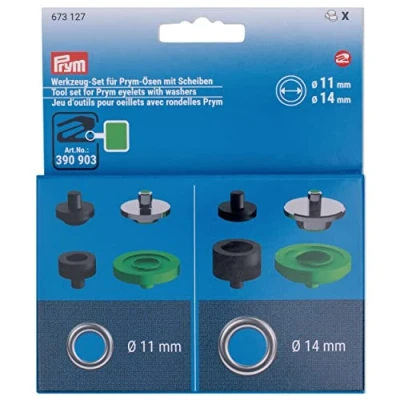 Image of Prym (11 14mm) Tool Set for Eyelets with Washers 8 Pieces