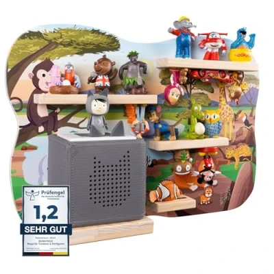 Image of bunnyboo Toniebox Shelf, Shelf for and Figures, Enough Space up to 32 Tonie Hearing Regal Safari, Tested Quality, Boys Girls