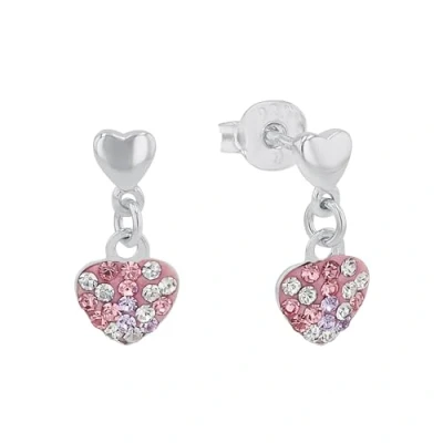 Image of Prinzessin Lillifee Orecchini per bambine in argento sterling 925, con Preciosa, 1,2 cm, Viola, Cuore, Fornito confezione regalo gioielli, 2013169